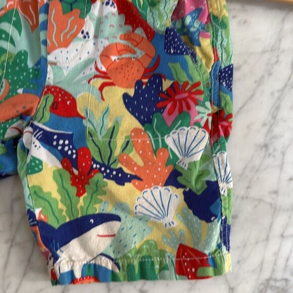 Mini Boden Ocean Adventure Drawstring Shorts in Colorful Coral Bay Sz 8 - Picture 8 of 8